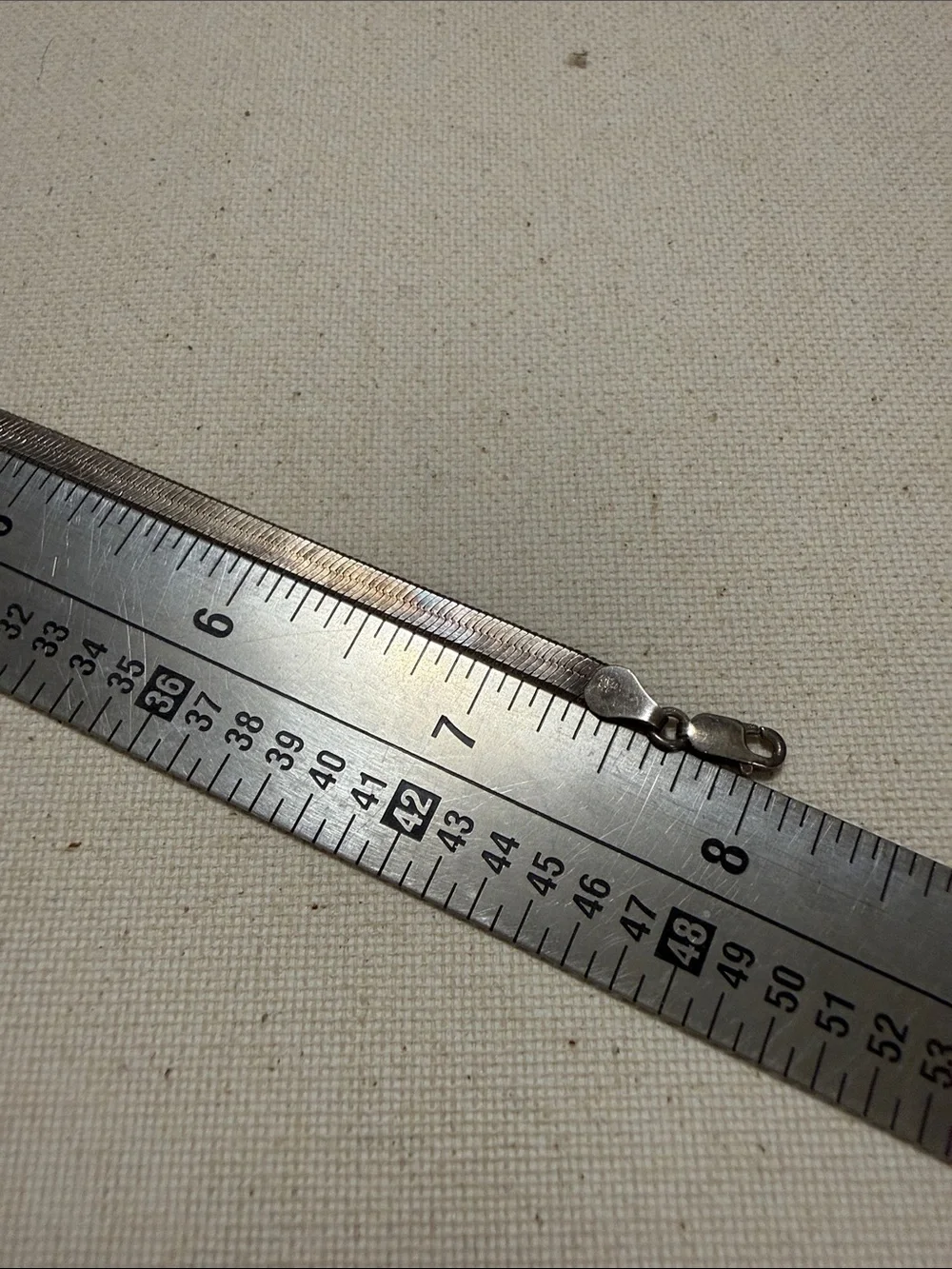 Sterling Silver 925 Herringbone Chain Necklace 8inch